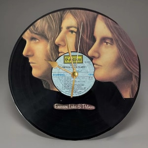Emerson, Lake and Palmer: Trilogy Vinyl Record and Cover Art Wall Clock