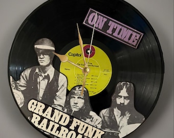 Grand Funk Railroad: On Time Vinyl Record and Cover Art Wall Clock