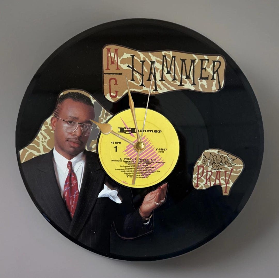 MC Hammer Vinyl Record Wall Clock: Pray! With Album Art - Etsy