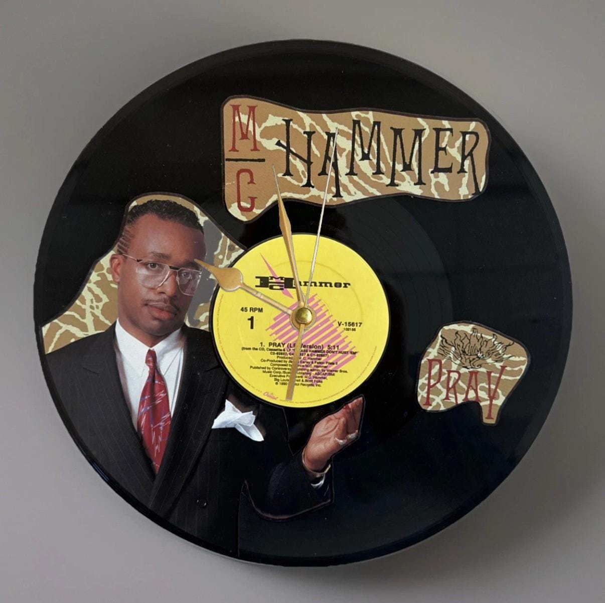 THE MODS レコード盤 ウォールクロック MC Hammer Vinyl Record Wall Clock: Pray! With Album Art - Etsy