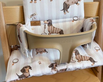 Two part cushion set Stokke Tripp Trapp Baby Set caramel dogs