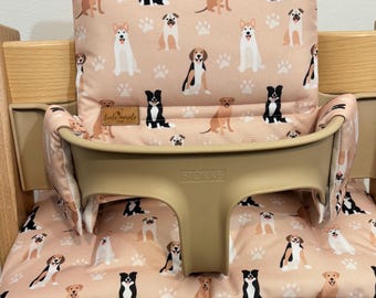 Two part cushion set Stokke Tripp Trapp Baby Set caramel dogs