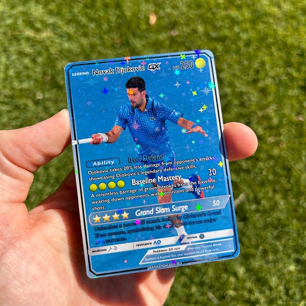 Novak Djokovic custom tennis Pokémon GX card
