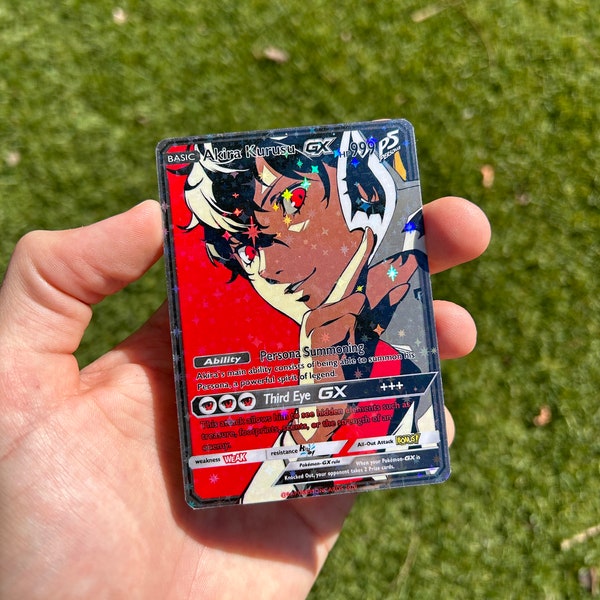 Carta Pokémon GX personalizzata Persona 5 Ren Amamiya o Akira