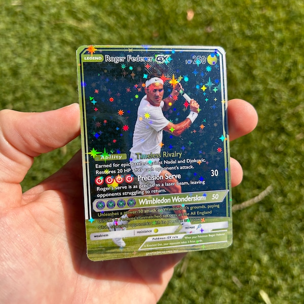 Roger Federer custom tennis Pokémon GX card
