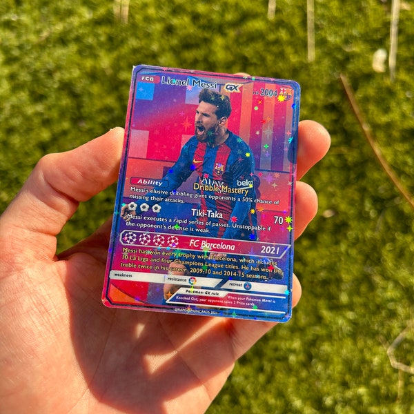 Carte Pokémon personnalisée Leo Messi Barcelone FC