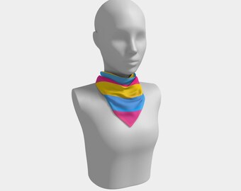 Pansexual Silk Scarf Square Choose Your FabricFour Sizes