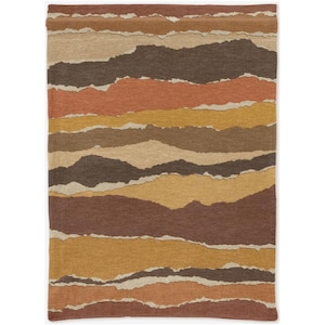 Torn Paper Woven Wall Tapestry With Rod Pocket