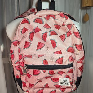 Vintage Roxy daypack Watermelon print hard to find small pink backpack