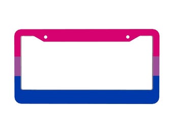 Bi Pride 2-Hole License Plate Frames - 2 Pieces