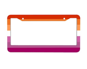 Lesbian Pride 2-Hole License Plate Frames 2 pcs