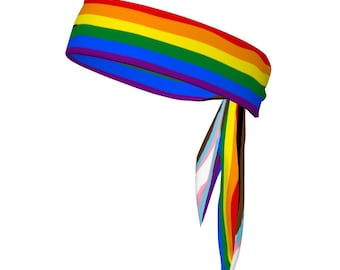 Progress Pride Flag Sports Tie Headband