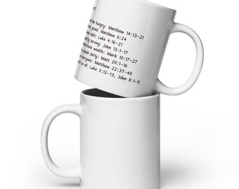 What Would Jesus Do? A list. 20oz Oversized Ceramic Coffee Mug to Spark Discussion