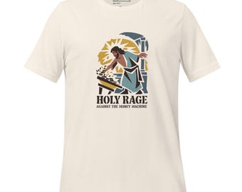 Unisex Cotton Funny Jesus Shirt, Jesus and the Tax Collectors, Rage Against the Machine