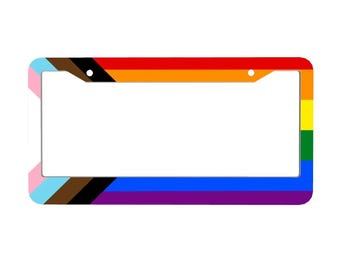 2Hole Round License Plate Frames 2 Pieces - Aluminum