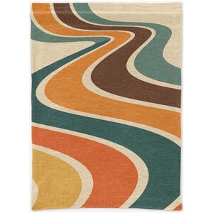 Southwestern Colors Modern Home Decor Hanging Wall Woven Tapestry With Rod Pocket