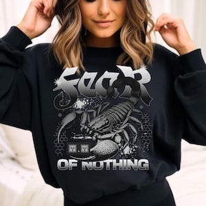 Fear of Nothing Graphic Sweatshirt, Inspirational Quote Crewneck, Positive Vibes Hoodie, Soft Garment-Dyed Jumper, Unisex Clothing for All,
