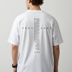 Proverbs 3:5-6 Christian Shirt | Trust In The Lord T-Shirt | Bible Verse Christian Tee | Faith Based Shirt | Religious Graphic Tee