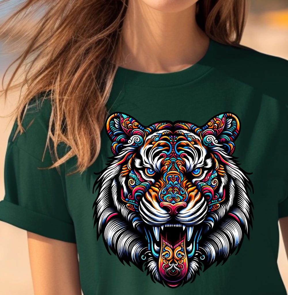 Animal Shirt For, Tiger T-Shirt, Shirt For Women, Oversized Tshirt, Tiger Shirt, Animal Print Shirt,Tiger Shirt, Tigers T Shirt Kingscharles