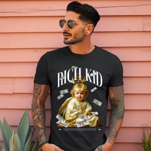 Rich Kid Club&quot; shirt, Luxury shirt, streetwear clothing, streetwear t shirt, hypebeast t-shirt, Refined fashion wear, Premium aesthetic tee