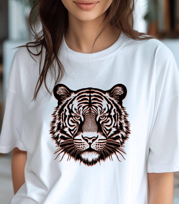 Tiger Graphic T-shirt, Majestic Tiger Graphic T-shirt, Vintage Tee