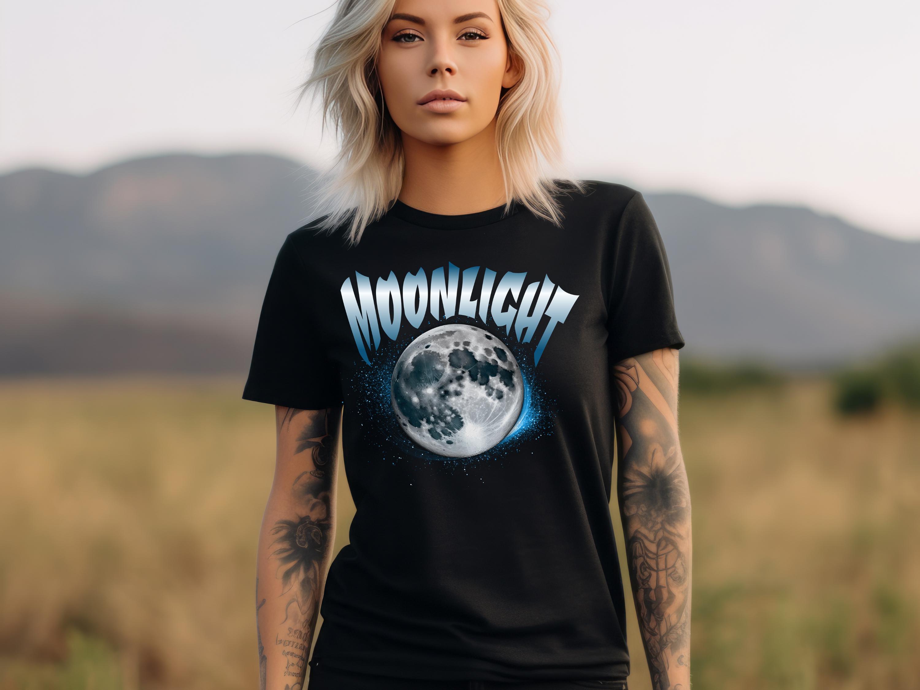 Moonlight T-shirt, Moon Shirt, Celestial Moon T-shirt, Full