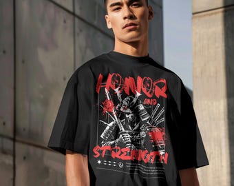 Uniseks samurai-shirt, shirt Japanse krijger, top van zwaardvechter, vechtsportkleding, kleding Aziatische cultuur
