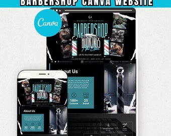 Barbershop Website Acuity Template / Barbershop Booking flyer / Scheduling site / BOOKING TEMPLATE / barbershop salon / Hair Salon / groom