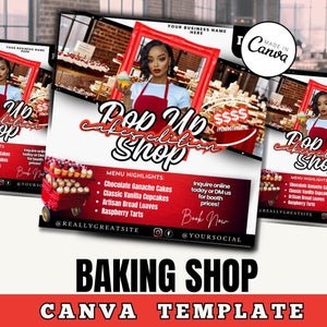 Bake Sale Flyer / Backkurs / Online Kurs Template / Kuchen Flyer / Online Kochen / Backen Pop Up Shop Template / ig