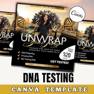 Mobile DNA Testing Canva Christmas / DIY Medical DNA Lab Service Website/ Mobile Dna Concierge / Medical Template / Medical holiday / health