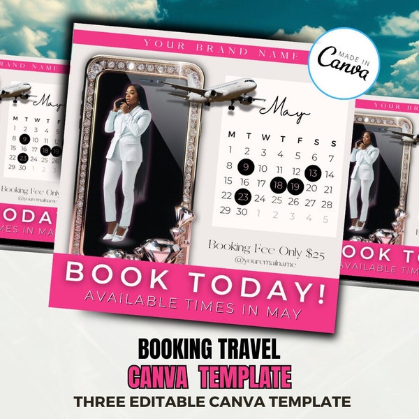 Booking Travel Templates / TRAVEL agent Flyer / Travel Agent / Travel Agent Template / DIY Travel Agent Flyer / Travel AGENT / Instagram