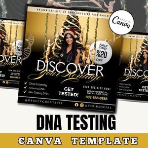 Mobile DNA Testing Canva Christmas / DIY Medical DNA Lab Service Website/ Mobile Dna Concierge / Medical Template / Medical holiday / health