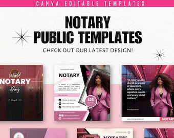 Notary Public Canva Template / Service Flyer Template / Instagram Canva Editable Template / Notary Public Bundle Post / Canva Template 2025