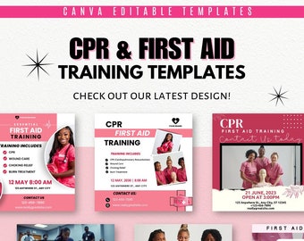 CPR Flyer TEMPLATE / DIY Medical Service Flyer/ First Aid Flyer