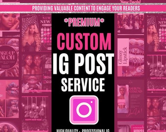 Ik maak 1 aangepaste Instagram-post voor je bedrijf, Instagram-sjabloon, social-mediaposts, Instagram-carrousels en IG-posts. Canva-templa