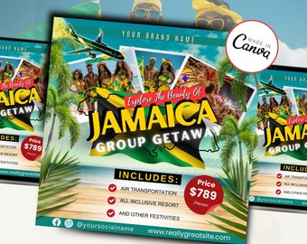 TRAVEL agent Flyer / Travel Agent Canva / Travel Agent / Canva Template 2024 / Travel Agent Template / DIY Travel Agent Flyer / JAMAICA