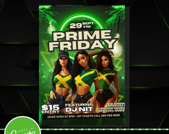 DIY CLUB Party Flyer , Neon green Flyer, Party Flyer, club Flyer, Canva Flyer, Canva Template 2024