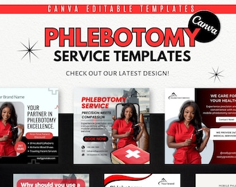 Phlebotomy Service flyer Template / DIY Medical Service Flyer/ Phlebotomist service / Medical Template / Medical flyer / Medical Template