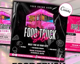 FOOD menu template / food truck menu template / food menu / canva template menu / Instagram template / ig template / Food truck Menu
