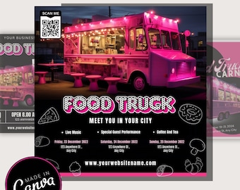 FOOD menu template / food truck menu template / food menu / canva template menu / Instagram template / ig template / Food truck Menu