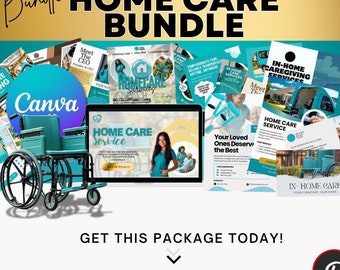 Home Care Service Flyer / DIY Home Care Medical Transport / Business Card / Health Template / Medical Website / Home Care Bundle / CNA /  IG