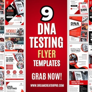 Mobile DNA Testing Flyer / DIY Medical DNA Lab Service Flyer/ Mobile Dna Concierge / Medical Template / Medical flyer / health Business Ig