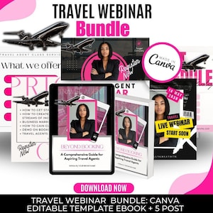 eBook per agenti di VIAGGIO / Webinar per agenti di viaggio / Modello per agenti di viaggio / Volantino fai da te per agenti di viaggio / Bundle Instagram / Bundle di viaggio / Ebook di viaggio