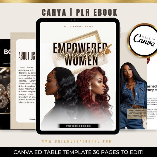 Women Empowered eBook Template / Canva E-book Template / Canva Guide template / Digital E-book / Digital Women Empower E-book / plr - Mrr