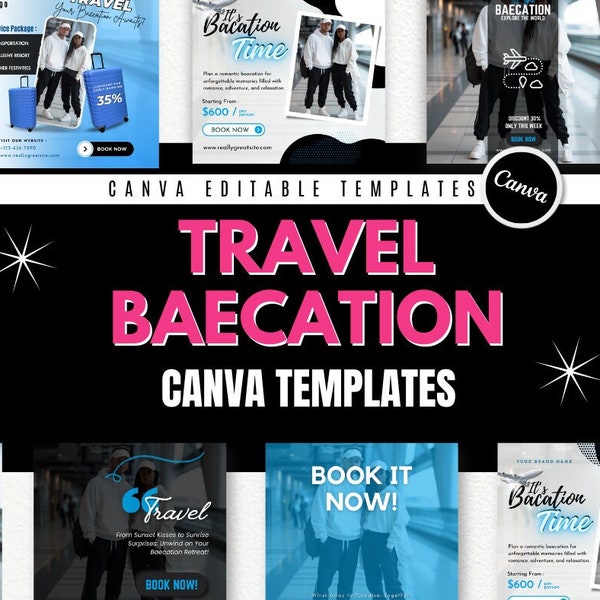 Baecation TRAVEL agent Flyer template/ Travel Agent / Travel Agent Template / DIY Travel Agent Flyer / Bundle Instagram / Travel Bundle