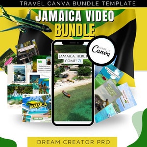 Jamaica Travel Video Bundle / Animated Video/ Motion Flyer / Travel Agent Canva / Reels / Travel Agent / Canva editable Video Template / ig
