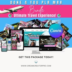 TRAVEL agent Bundle Flyer / Travel Agent Canva / Travel Agency / Travel PLR bundle/ Travel Agent Template / DIY Travel Agent Flyer / Bundle