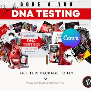 DNA Testing Flyer Canva Templates / DIY DNA Lab Service Yard sign/ Mobile Dna Concierge / Medical Template / Medical Video / health ig