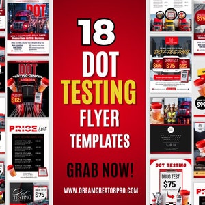 DOT & Pre-Employment Physicals / DIY Medical Service Flyer/ Mobile Physical Exam / Medical flyer / health / Drug testing / Doctors Physical