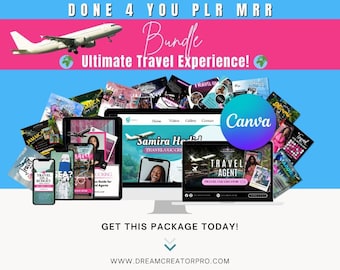 TRAVEL agent Bundle Flyer / Travel Agent Canva / Travel Agency / Travel PLR bundle/ Travel Agent Template / DIY Travel Agent Flyer / Bundle